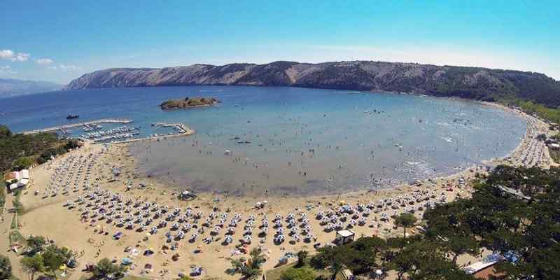Rajska plaža, Lopar, otok Rab